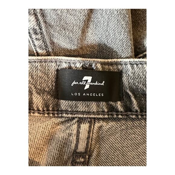 7 For All Mankind jeans Easy Boot center back split gray size 32 - Picture 6 of 9